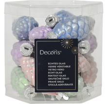 Decoris glazen kerstballen in set