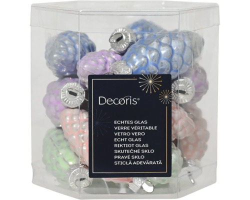 Decoris glazen kerstballen in set