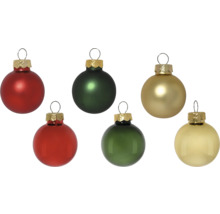 Veelkleurige set kerstballen