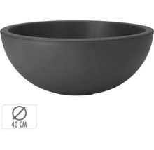 Grijze plantenbak met een diameter van 40 centimeter