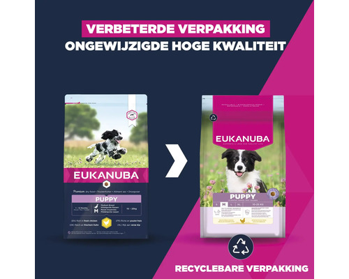 Eukanuba puppyvoer verbeterde verpakking