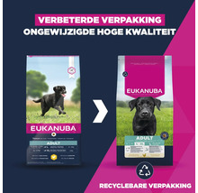 Eukanuba droog hondenvoer voor volwassen honden, verbeterde verpakking