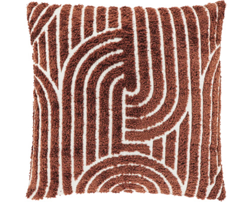 Unique Living Kussen Ziza japandi bordeaux rood 45x45 cm Decoratief kussen met geometrisch patroon