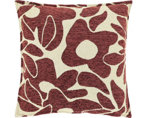 Unique Living Kussen Lies bloemen rood 45x45 cm Vierkant kussen met abstract bloemmotief ter decoratie