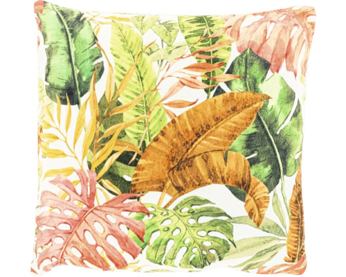 Unique Living Kussen Fabia bladeren oranje 45x45 cm Decoratief kussen met bladerpatroon