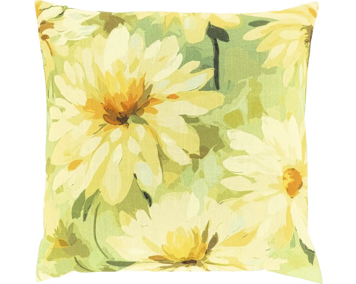 Unique Living Kussen Nena bloemen geel 45x45 cm Kussen met bloemmotief