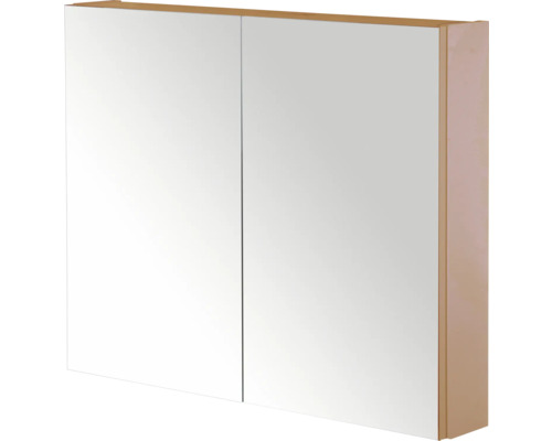 SANOX Spiegelkast met twee deuren dubbelzijdig 80x65x13 cm peach Spiegelkast met twee deuren