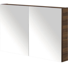 Spiegelkast met twee deuren en houten decor