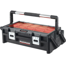 Pattfield gereedschapskist met handgreep en transparant deksel