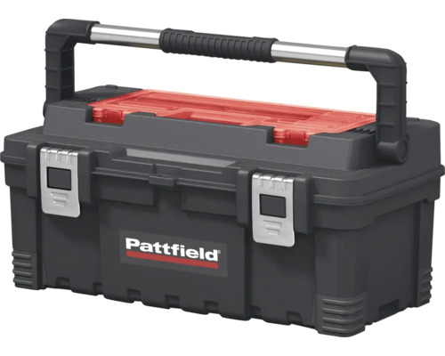 Pattfield gereedschapskist met handgreep en transparant deksel