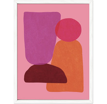 Ingelijste abstracte illustratie met geometrische vormen