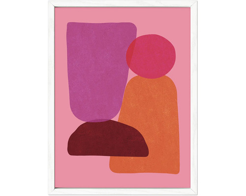 Ingelijste abstracte illustratie met geometrische vormen