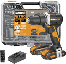 Worx Nitro accuboormachine met accessoires, accu's en oplader