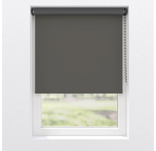 Donkergrijs rolgordijn op het raam