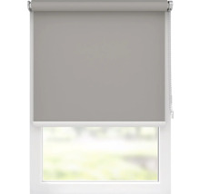 Grijs rolgordijn op een raam