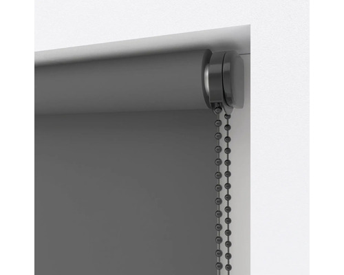Grijs rolgordijn met kettingbediening voor raamdecoratie