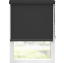 Donkergrijs rolgordijn op het raam