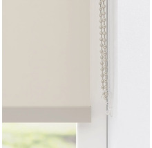 Gedetailleerde afbeelding van een rolgordijn met kettingbediening voor raamdecoratie