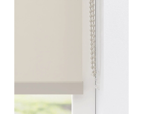 Gedetailleerde afbeelding van een rolgordijn met kettingbediening voor raamdecoratie