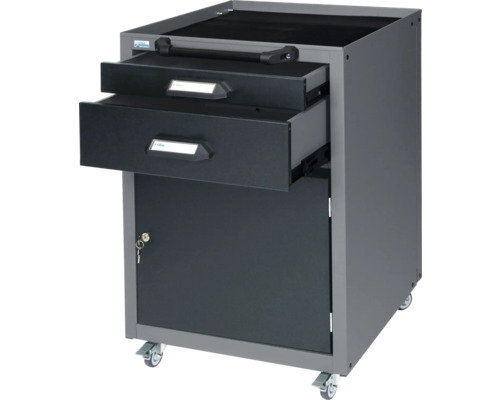 Werkplaatswagen met laden en afsluitbare deur