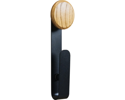 Wandhaak met houten knop