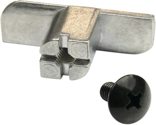 Metalen vleugelmoer met bijpassende schroef