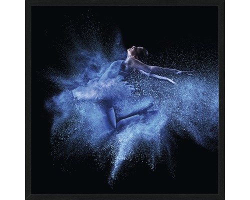 Ingelijste afbeelding van een ballerina in danspose met kleureffect