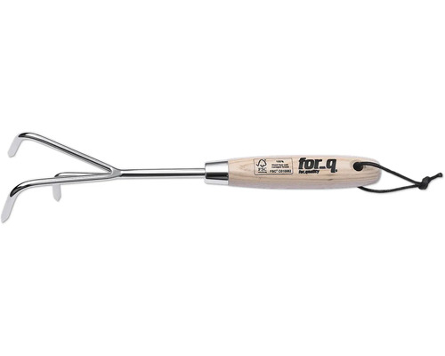 Drietand tuingereedschap met houten handvat van for_q
