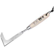 Voegenreiniger van roestvrij staal met houten handvat en ophangsysteem