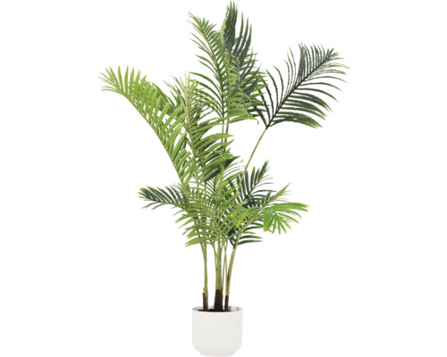 LAFIORA Kunstplant Palm in pot H 152 cm Kunstmatige arecapalm in witte pot