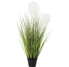 Decoratieve kunstplant met vedergras in pot