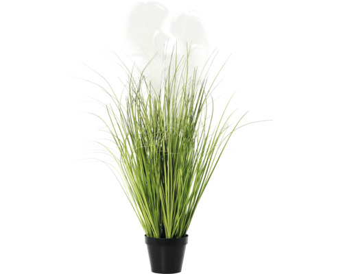 Kunstgras in zwarte pot