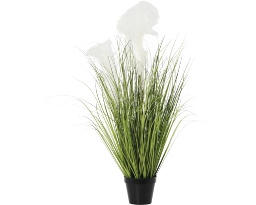 Decoratieve kunstplant met veren in pot