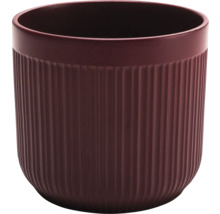 Bloempot van keramiek met geribbelde buitenkant