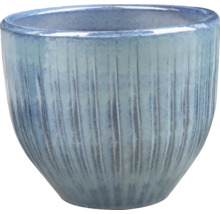 Bloempot van keramiek met geribbeld oppervlak