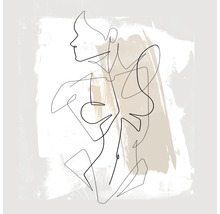 Abstracte kunst: vrouw weergegeven als lijntekening