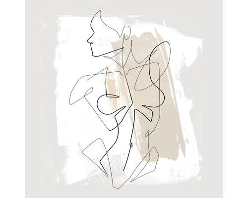 Abstracte kunst: vrouw weergegeven als lijntekening