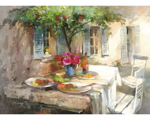 PURE LIVING Schilderij canvas Beautiful Garden II 84x116 cm