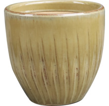 Keramische bloempot met geribbeld oppervlak