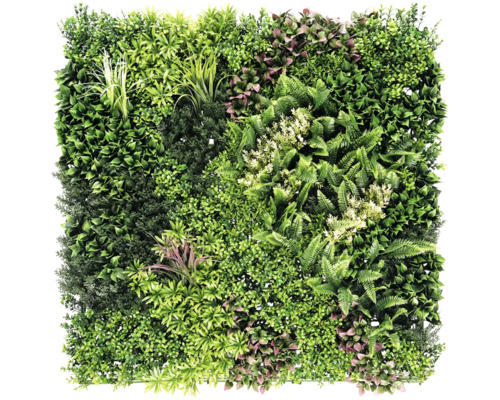 Plantenwand Hedera kunststof groen 100 x100 cm Kunstmatige plantenwand met diverse groensoorten