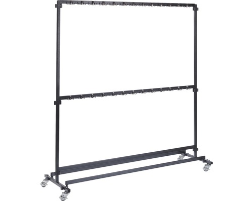 Verrijdbare tapijtstandaard met haken