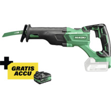 HiKoki reciprozaag met accu en de aanduiding Gratis Accu