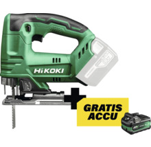 HiKoki decoupeerzaag met accu en de notitie Gratis accu