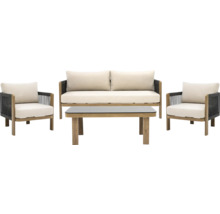 Tuinmeubelset met bank, twee stoelen en tafel