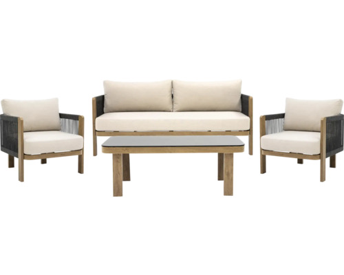 Tuinmeubelset met bank, twee stoelen en tafel