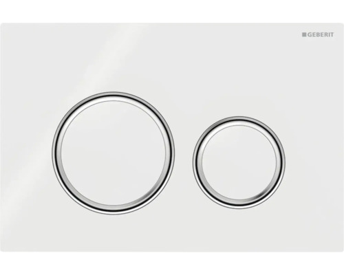 GEBERIT Bedieningsplaat Sigma21 glas wit Geberit logo, dual flushplaat