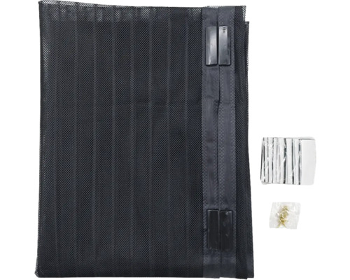 Magneethor deur zwart 100x210 cm Insectenhor voor deuren met bevestigingsmateriaal