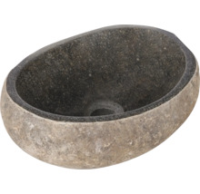 Opzetwastafel van steen, ovale vorm