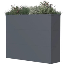 Metalen plantenbak met beplanting