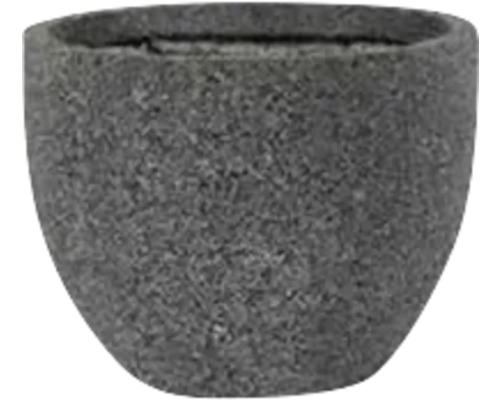 Grijze bloempot van steen